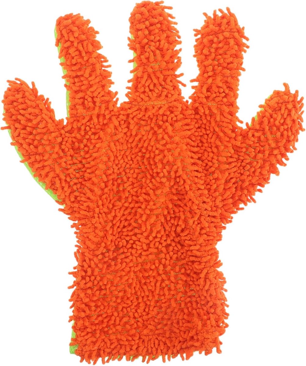 Autowashandschoen Dubbelzijdig - Poetshandschoen Auto - Auto Reinigen - Zachte Pluche Vezels - 28 x 22 cm - Meerkleurig