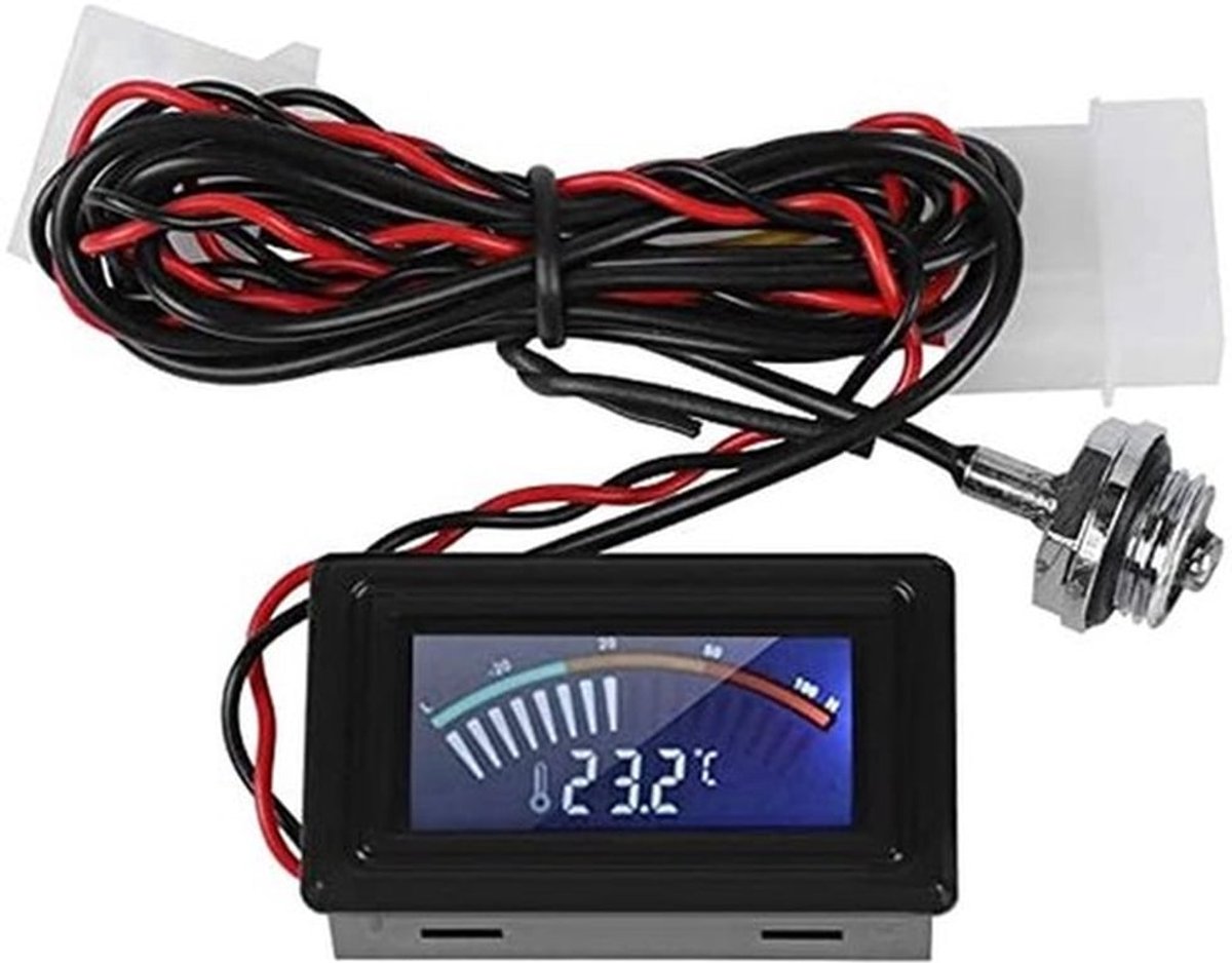 - Temperatuurmeter - Waterdichte Probe - Geschikt voor Computer en Laptop - PC G1/4 Draad - Breed Temperatuurbereik