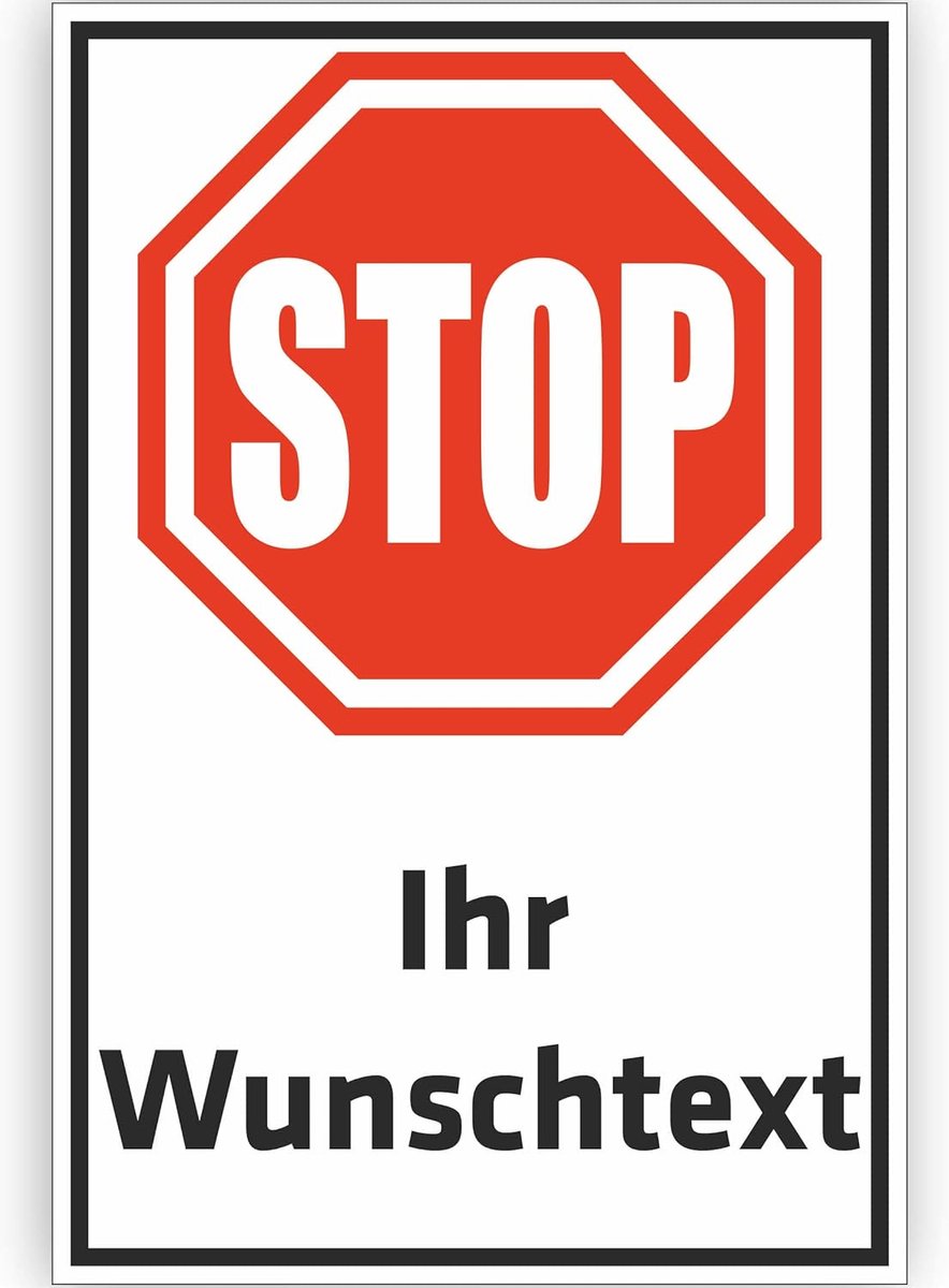 Gepersonaliseerd Bord - Naam Tekst - Parkeerplaats Markeren - UV en Weerbestendig - 30x20cm - Zwart