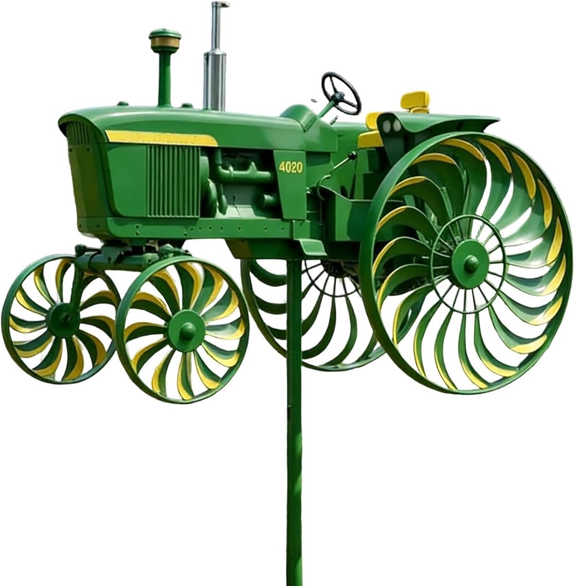 Metalen paal - Tuinornament molen - Buiten decoreren - Dynamische draaibeweging - 28 x 14 cm - Metaal