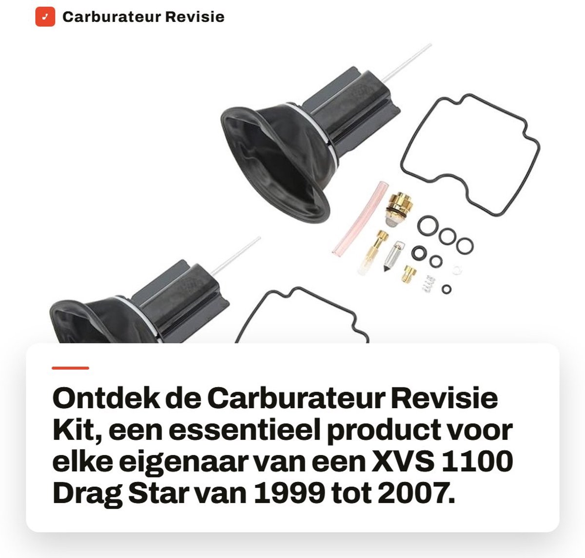 Dailygoods- Carburateur Reparatieset 30st - Vervanging voor XVS 1100 Drag Star 1999-2007 - Professionele Montage - Roestbestendig - Hoge Nauwkeurigheid - Duurzaam Materiaal