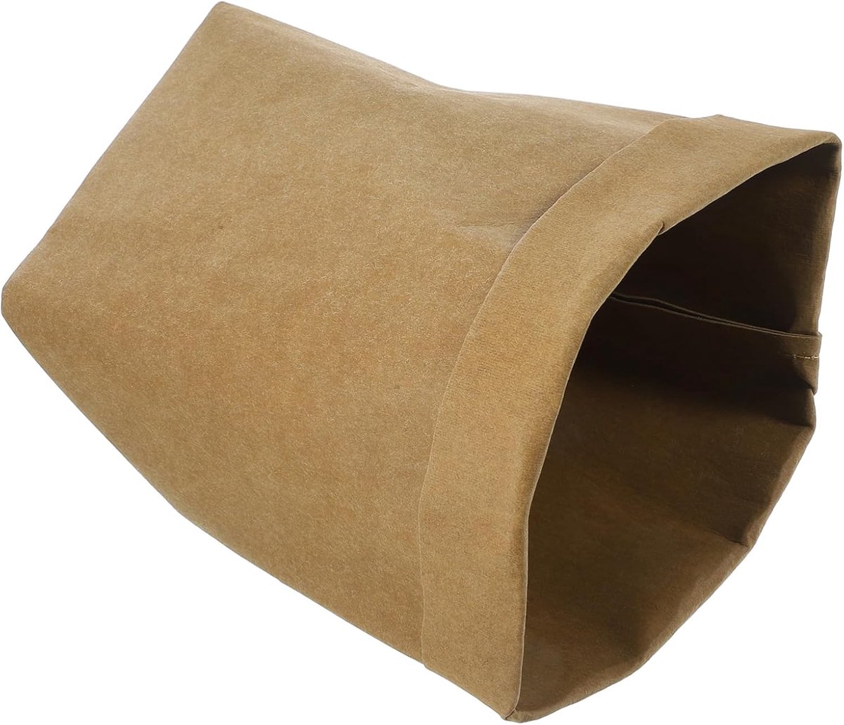 Opbergzakken Papier - Plantenpot Covers - Decoratieve Opslag - Wasbaar Kraft Materiaal - 2 Stuks - Lichtbruin