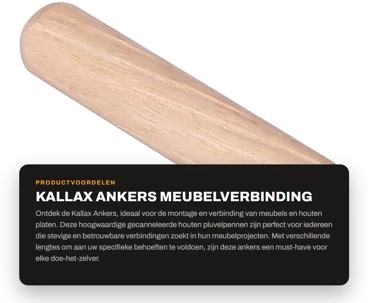 Dailygoods- Paspennen 50 Stuks - Houten Verbindingen - Stevig en Betrouwbaar - Cilindrische Bevestigingsmiddelen - Voor Montage Meubels - Eenvoudig te Gebruiken - Houtverbinding