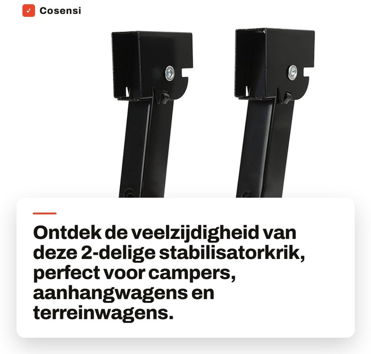 Dailygoods- Stabilisatorkrik 2-delig - Opvouwbaar - Verstelbaar 290-455mm - Ondersteuningscapaciteit 650lb - Hefvermogen 1000lb - Geschikt voor campers/aanhangwagens - Krik