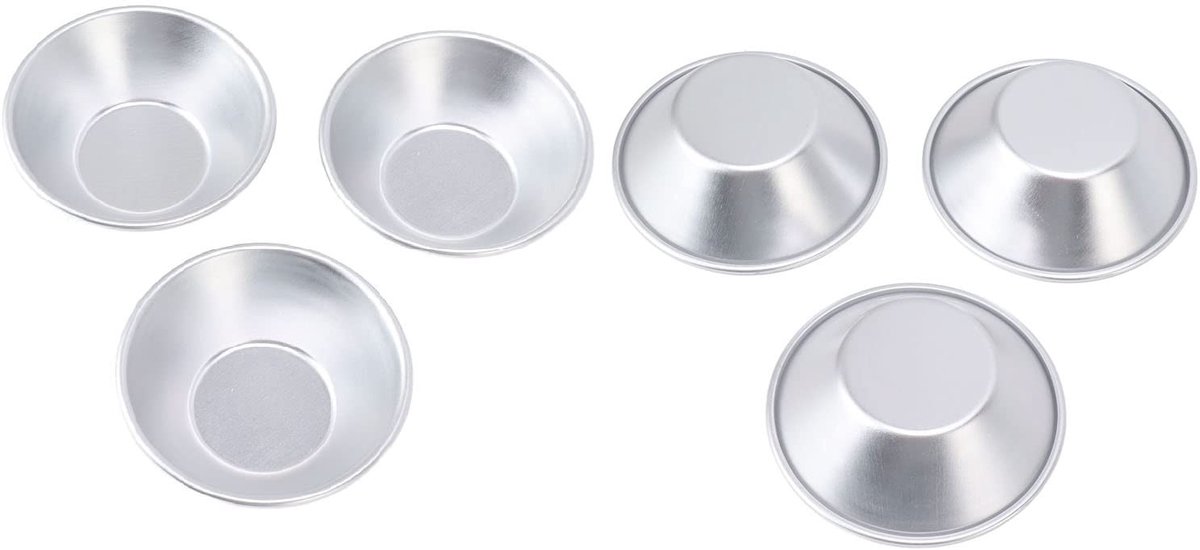 Dailygoods- Bakvorm Aluminium - 25 Stuks - Eiertaartvorm - Voedselveilig - Glad Oppervlak - Thermische Geleidbaarheid - Persoonlijke Desserts - Taartvorm
