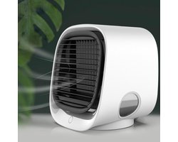 Mobiele airconditioning, draagbare luchtkoeler, 3 snelheden, mini-airconditioning met ledlicht, mini-airconditioner zonder afvoerslang, luchtkoeler, geschikt voor slaapkamer, kantoor