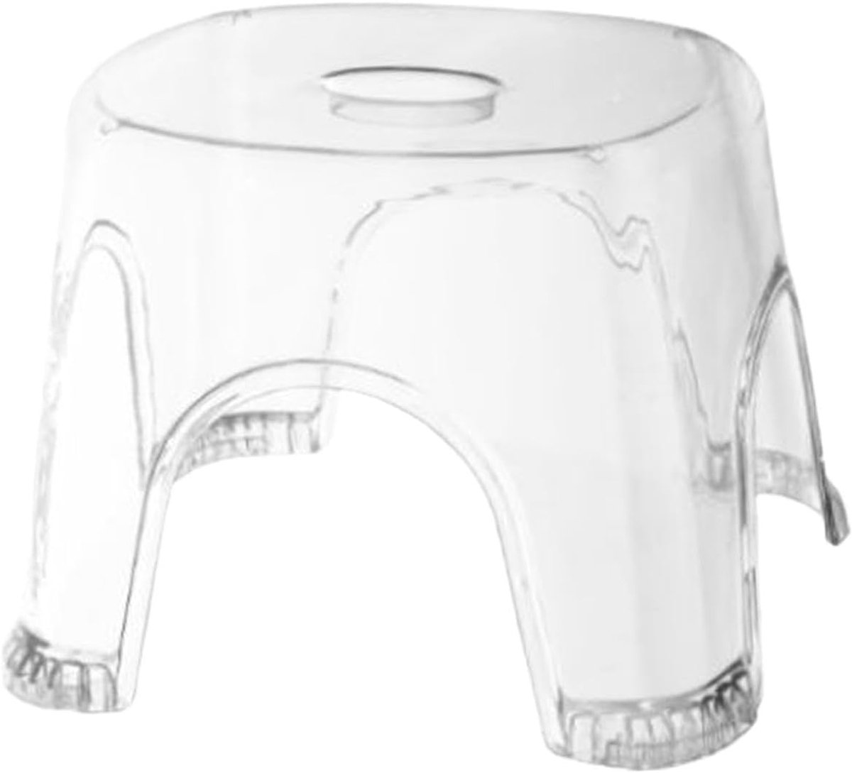 Douchekruk Acryl - Transparante Kruk - Veilig Douchen - Antislip Ontwerp - Hoogte 22 cm - Transparant Wit