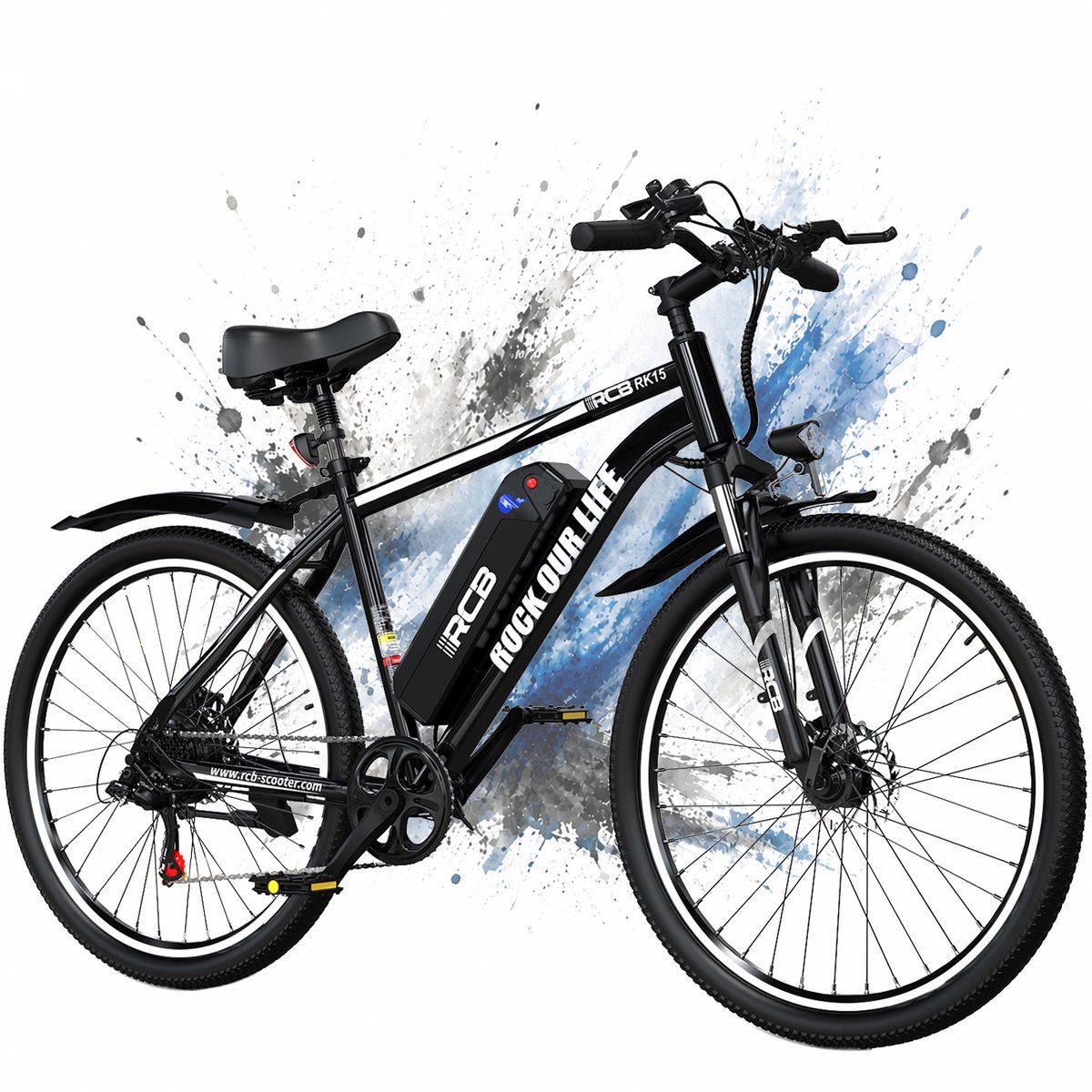 Bol.com RCB Elektrische Fiets | Trendy 26 Inch City Commuter EBike | 250W Motor | 25 km/u | 7-Speed | APP | zwart aanbieding