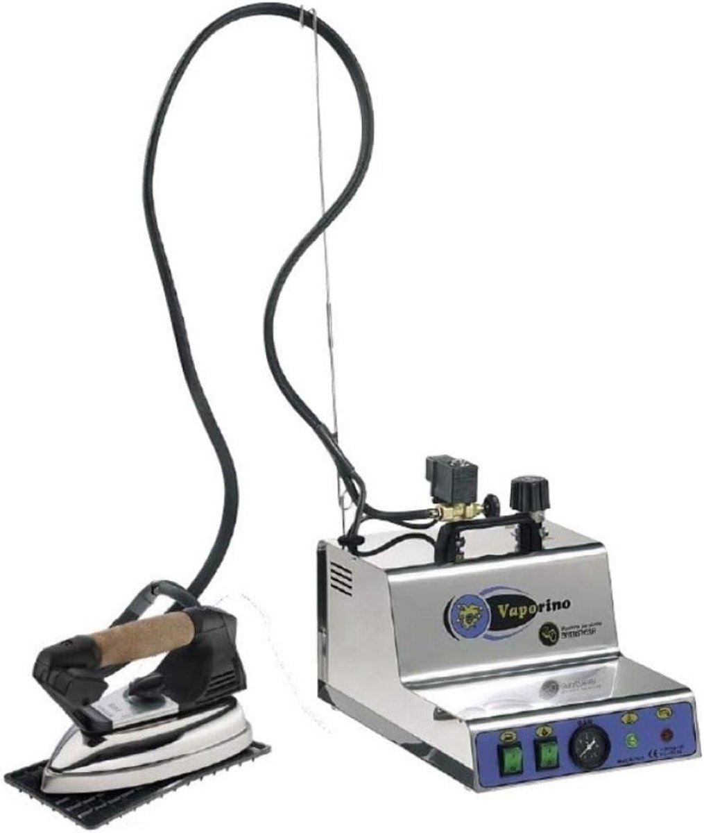 Strijkstation Stoomgenerator - Professioneel strijkijzer - Kreukvrij textiel - Teflon zool - 23 liter tank - Geel