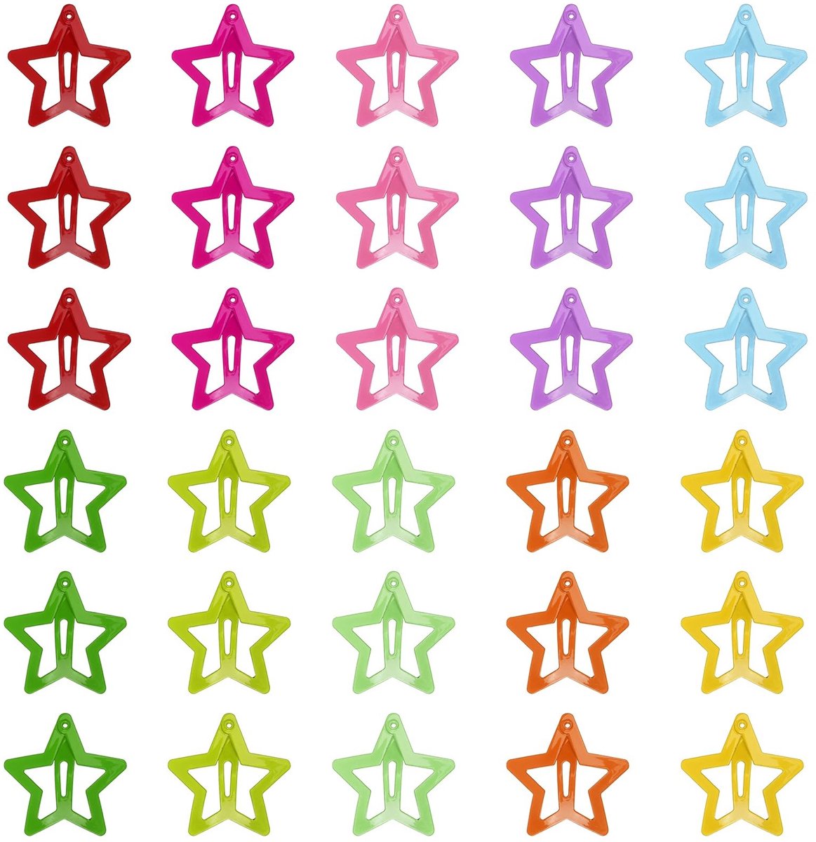 Ronte - Sterclips Haaraccessoires Meisjes - Antislip - Kleurrijke Haarspelden - Kawaii - Set van 30