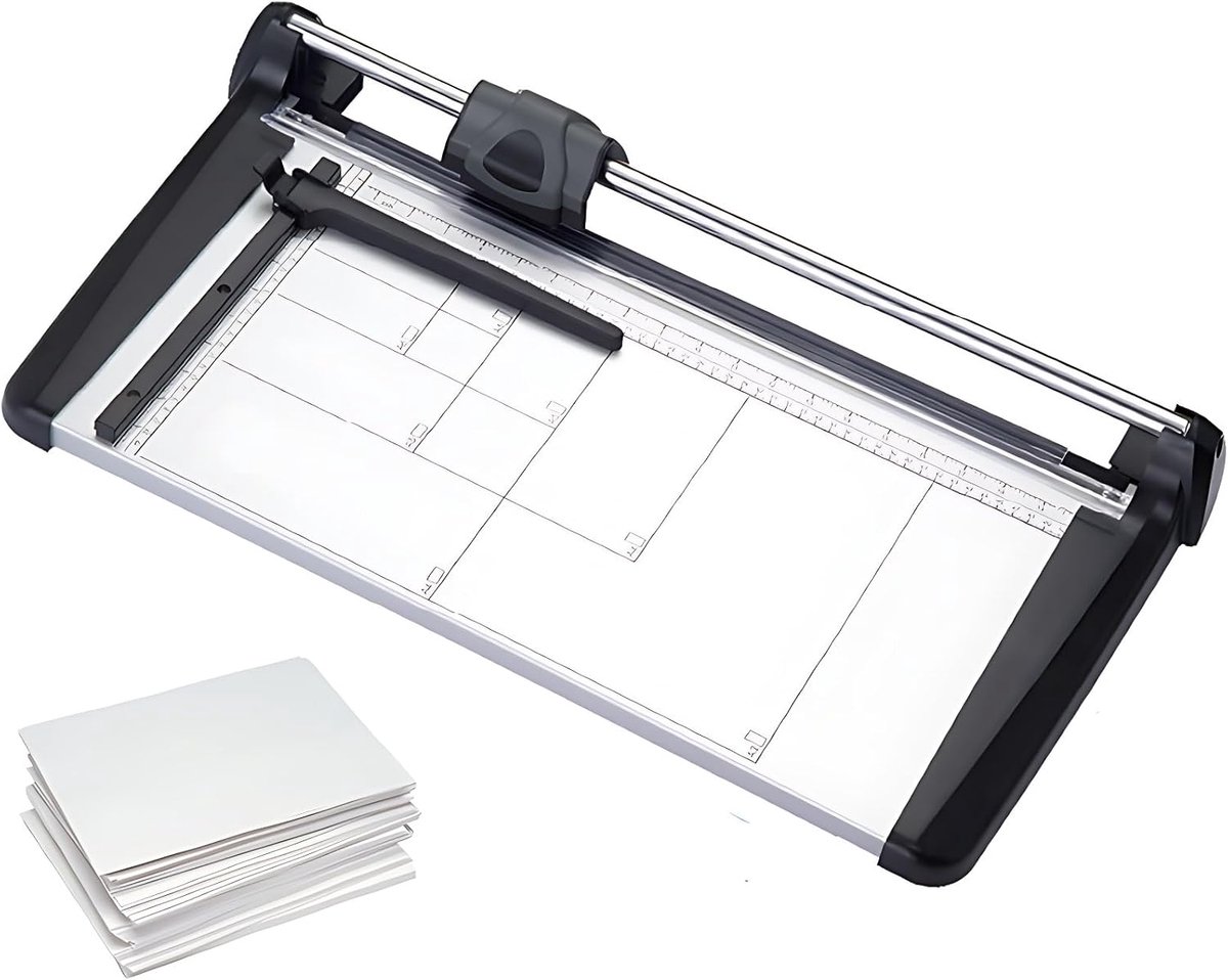 Handmatige Papiersnijder - Papier Snijmachine - Precisie Snijden - Zelfslijpende Staalkop - Tot 670 mm - Zilver