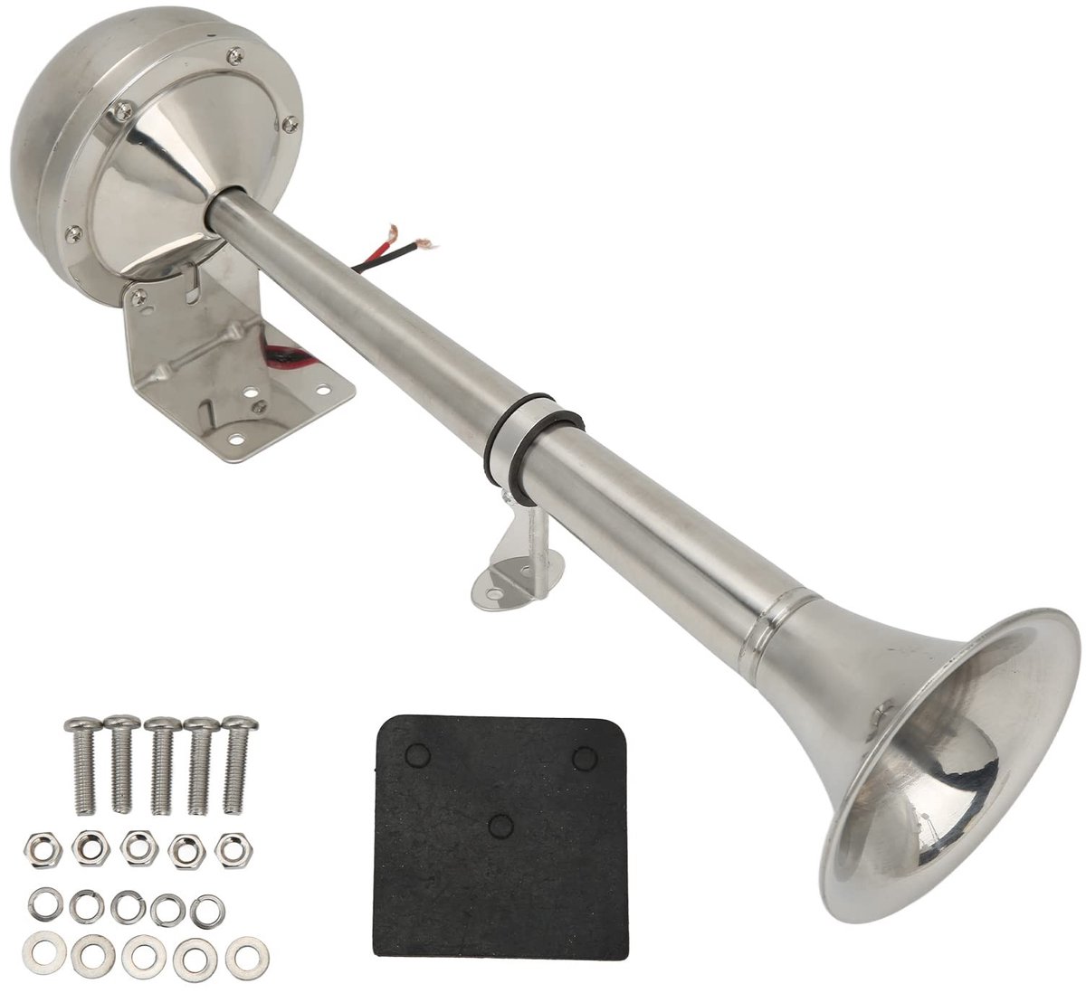 Dailygoods - Marine Luchthoorn - Luide Trompet - 328DB Geluidsniveau - Roestvrij staal - Universele Pasvorm - Geschikt voor Boten, Campers, Vrachtwagens