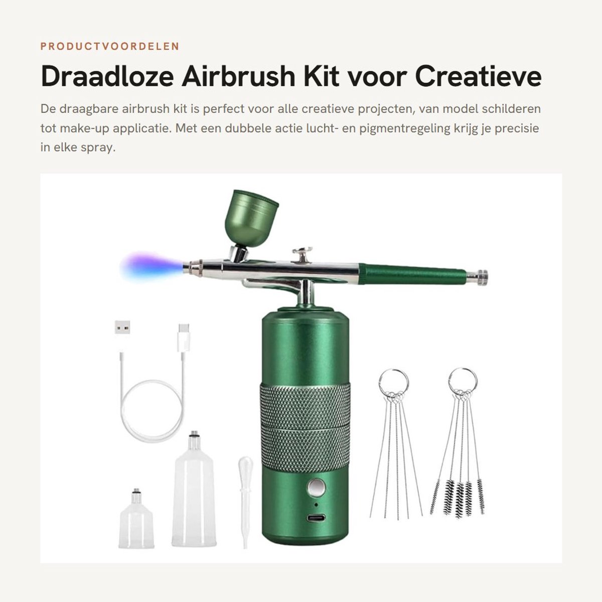 Dailygoods - Draadloze Airbrush Kit voor Creatieve Projecten