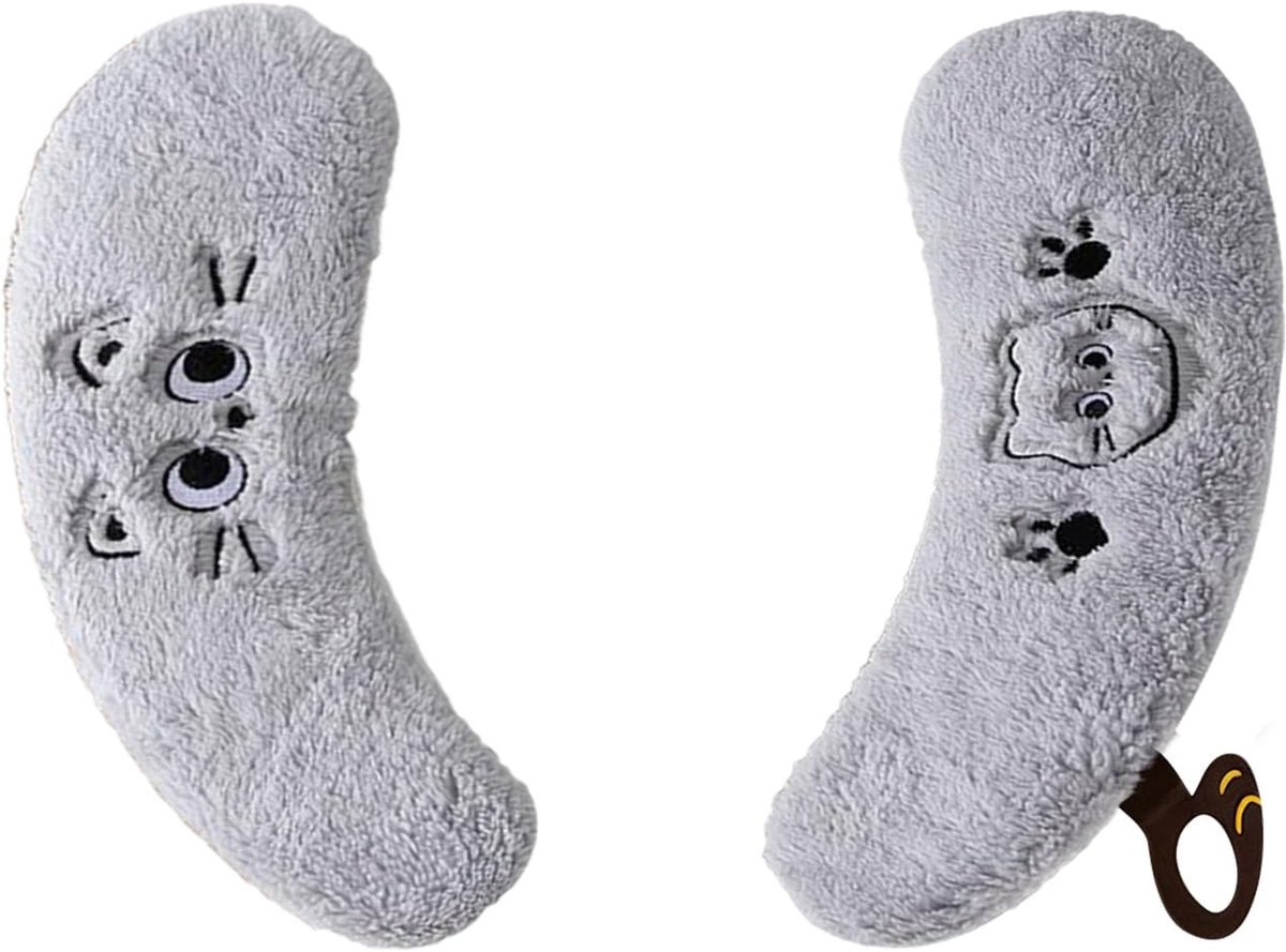 Verwarmende Toiletbril Hoes - Wasbaar Herbruikbaar - Koude Dagen - Zelfklevend Ontwerp - 35x10 cm - Grijs