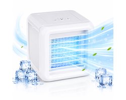 Lifetime Air Mini Air Cooler - Luchtbevochtiger Aircooler met 2 Koelelementen - Luchtkoeler met Water en 3 Standen - Mobiele Airconditioning zonder Slang voor Slaapkamer - 16 x 16 x 16,5 cm