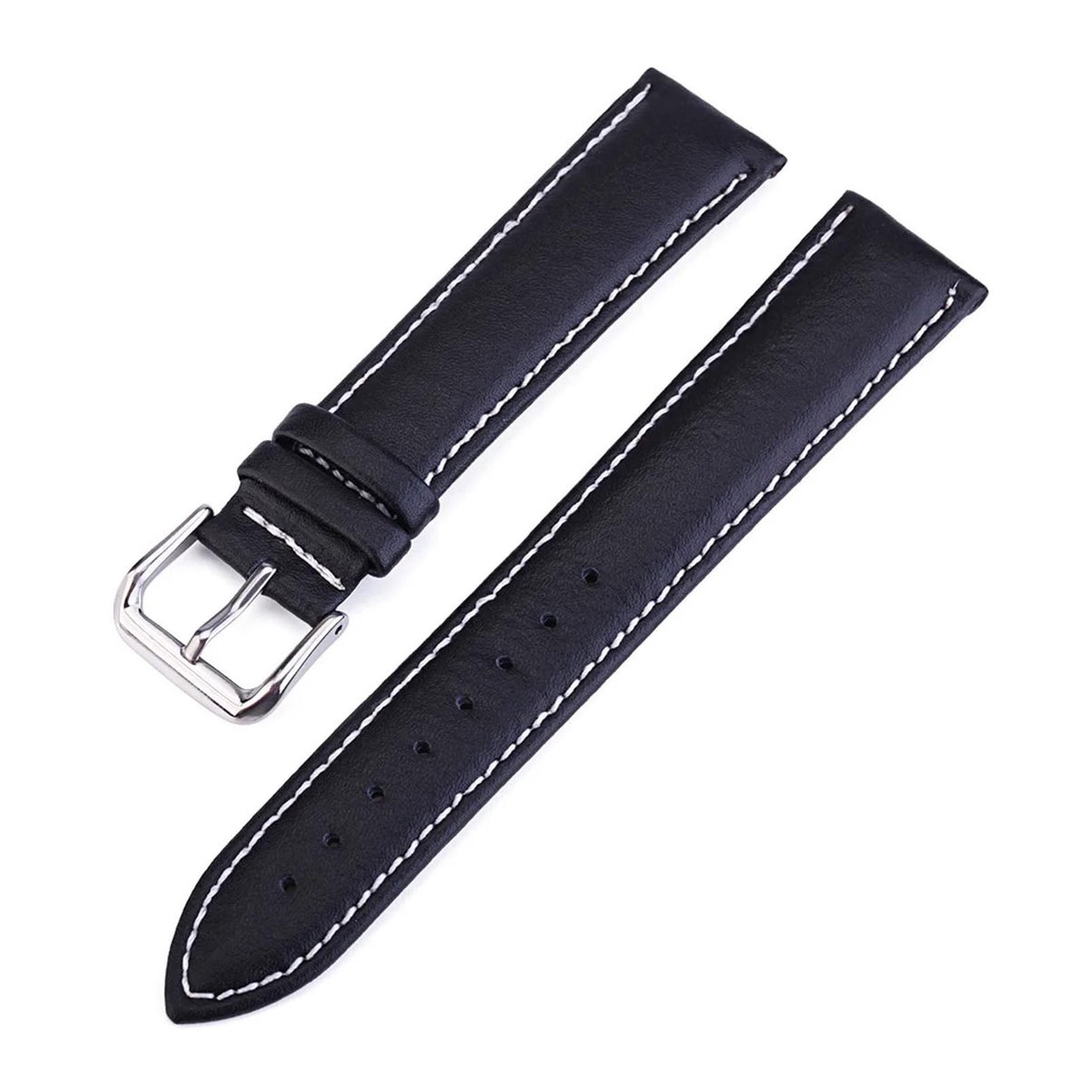 Dailygoods- Horlogeband Roestvrij Staal 20 cm - Universele Horlogeband - Multi Size 12/14/16/18/19/20/22mm - Naaldgesp - Damesaccessoires - Compatibel met Smartwatch - Horlogebandje