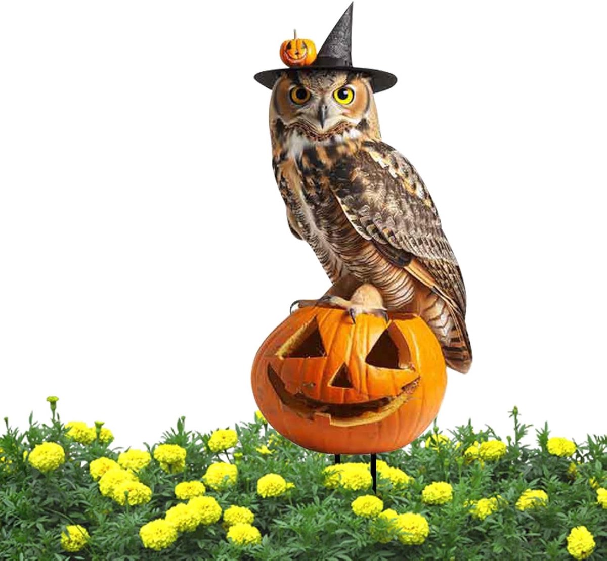 Tuin Decoratie Stakes - Buiten Decoratie - Halloween Versieren - Weerbestendig Metaal - 21.5 x 25.7 cm - Zwart