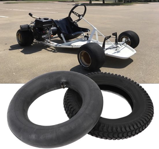 Banden en binnenband set - Kruiwagenbanden - Terrein Werk - Natuurrubber constructie - 3.00-8 - Zwart van Merkloos	 — afbeelding 4