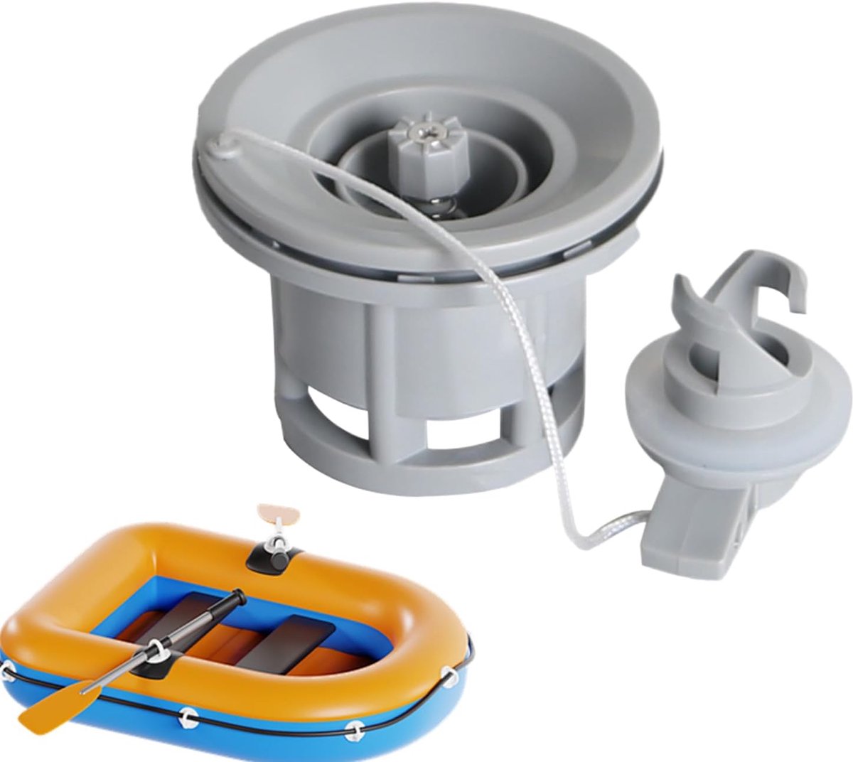 Spiraal Luchtdichte Plugs - Reserveonderdelen Kajak - Watersport Veiligheid - 8-gaats Anti-lek Ontwerp - 7.5 x 7.5 x 11 cm