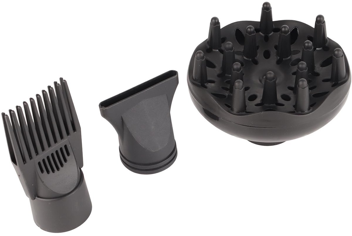 Dailygoods - Haardrogeropzetstuk - 3-delen set - Bespaar tijd met föhnen - ABS-droogmondstukken - Haarstyling - Geschikt voor thuisgebruik - Kapsalon...