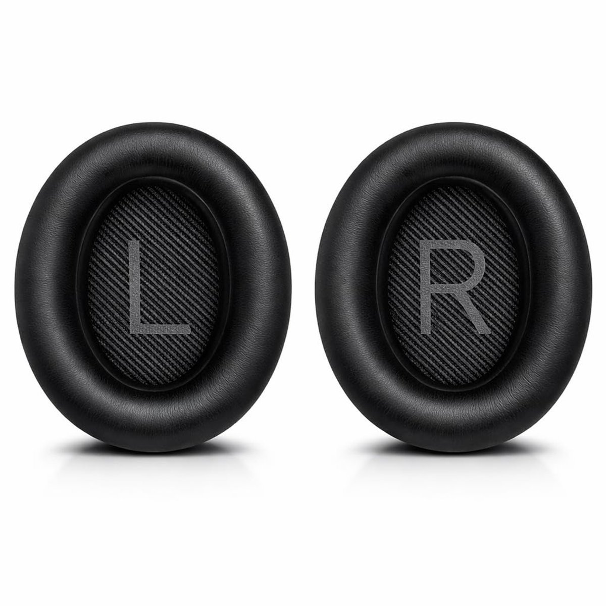 Oorkussens, geschikt voor Bose QuietComfort 45 (QC45) hoofdtelefoon, oorkussens, PU-leer, sponzen hoes, oorkussens, oorkappen - zwart, 1 paar