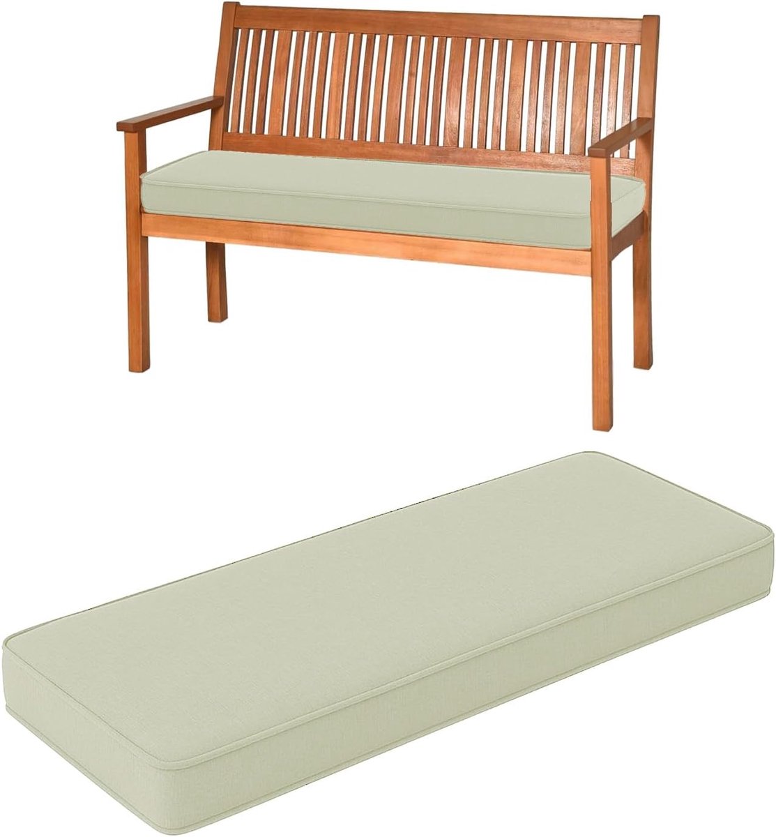 Bankkussen Buiten - Tuinkussen Zitkussen - Comfortabel Zitten - Antislip Basis - 190x50x5 cm - A