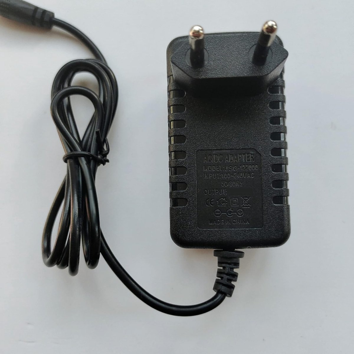 Stroomadapter Oplader - Netvoeding Babyfoon - Apparaten Voeden - Universele Ingangsspanning - 3.2 Inch Kabel - Zwart