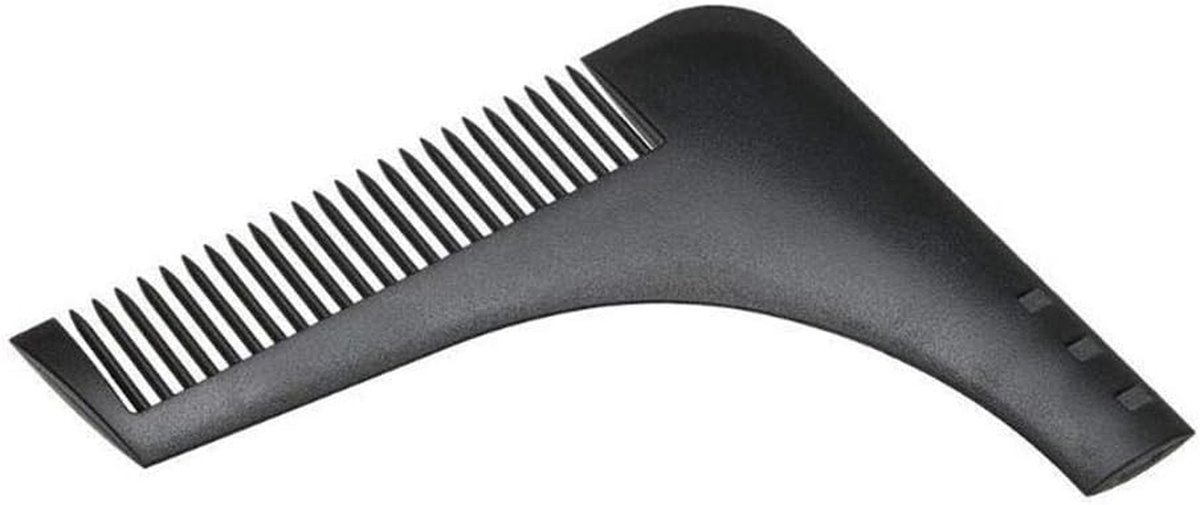 Snor Styling Kam - Baardvormer Tool - Baard Stylen - Ergonomisch Ontworpen - 17 Gram - Zwart