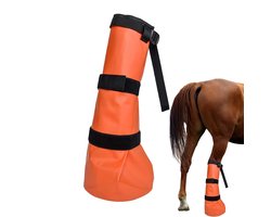 Onderdompellaarzen Paarden - Hoefverzorging - Klompbehandeling - Opvouwbaar Ontwerp - Hoogte 46 cm - Zwart