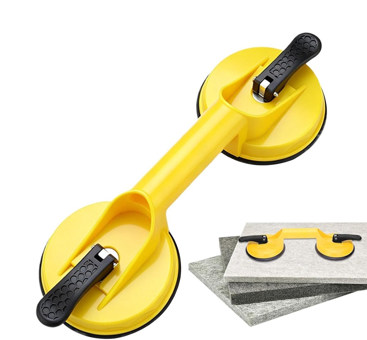 Zuignap Handgreep - Vacuüm Lifter - Zwaar Tillen - Hoge Draagkracht - 91 kg Capaciteit - Zwart