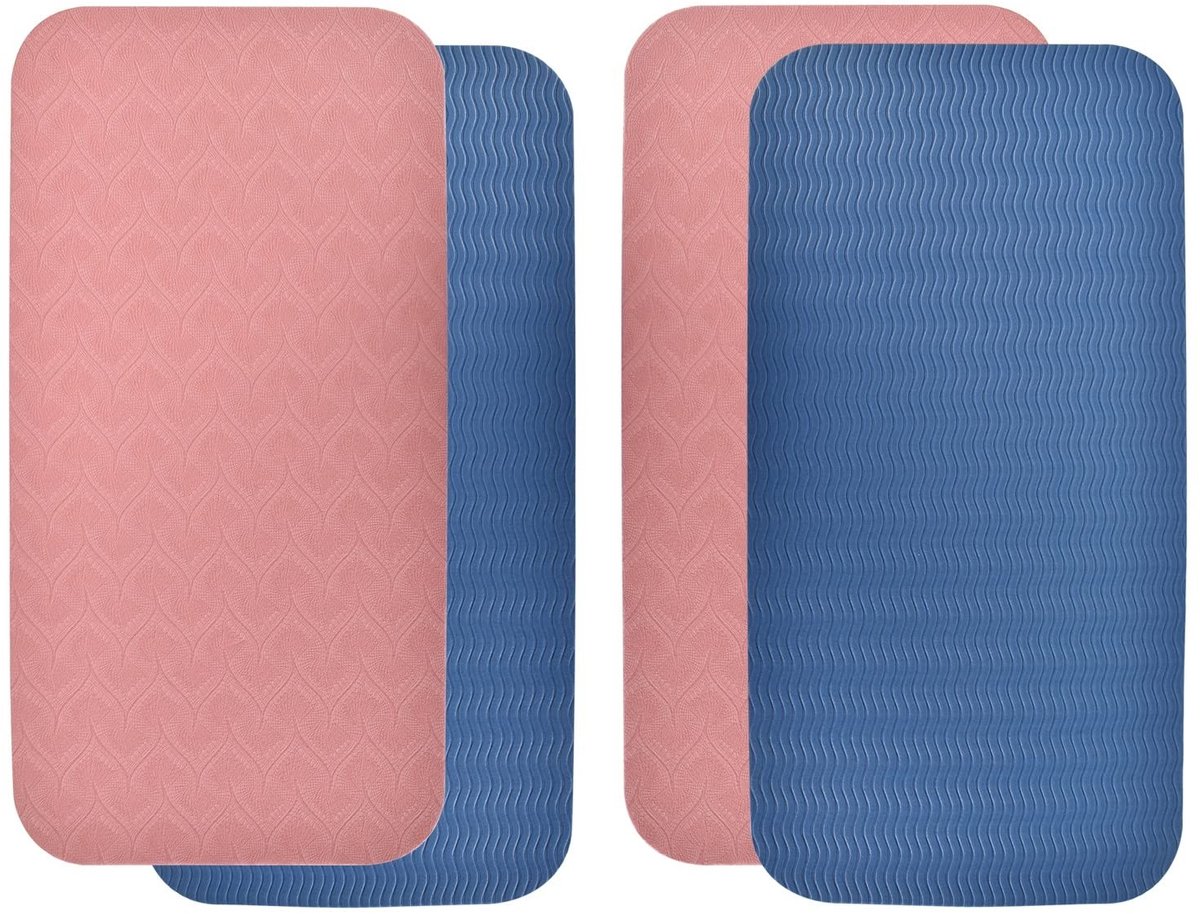 Dailygoods - Tapis de Yoga - Antidérapant - Bescherming voor Knieën en Ellebogen - 34 x 17 x 1 CM - Lichtgewicht - Geschikt voor Iedereen - 2 Stuks