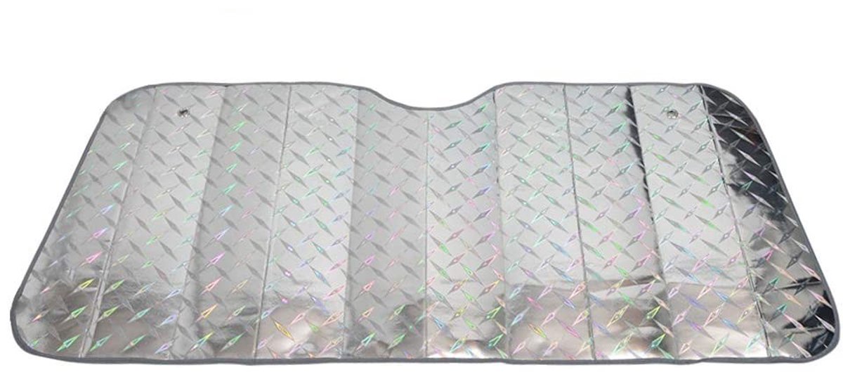 Dailygoods- Zonnescherm XL - Opvouwbaar - UV-bescherming - Warmte reflecterend - 2 Zuignappen - Perfecte pasvorm 130x70 cm - Raamzonnescherm
