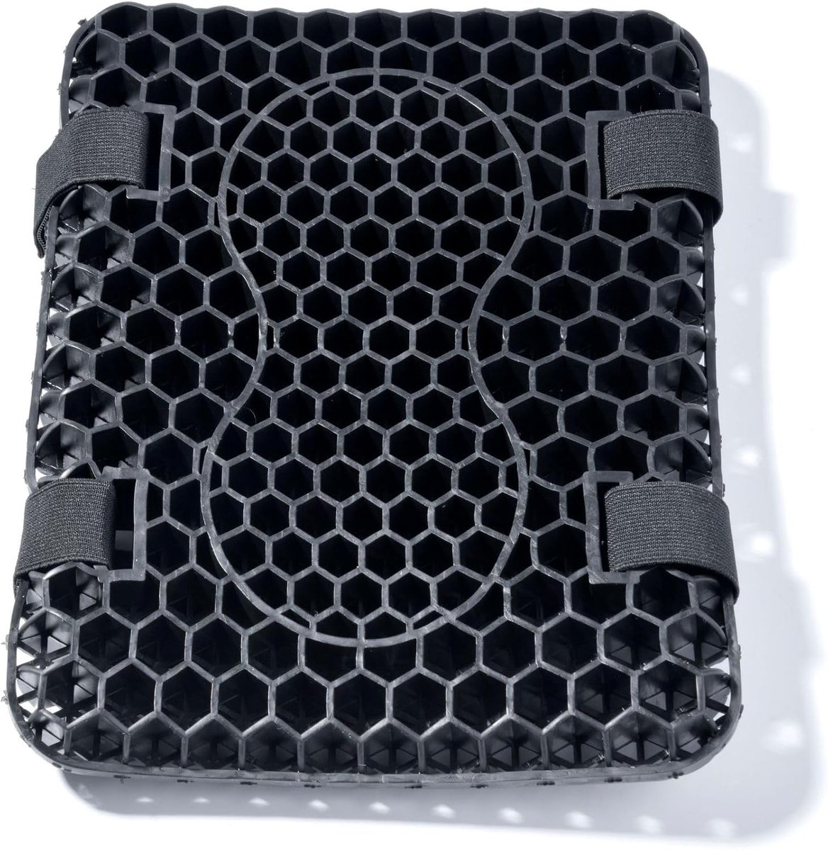 Motorfiets Zadelkussen - Gel Zitkussen Motor - Comfortabel Rijden - 3D Honingraat Structuur - 28 x 21 cm - Zwart