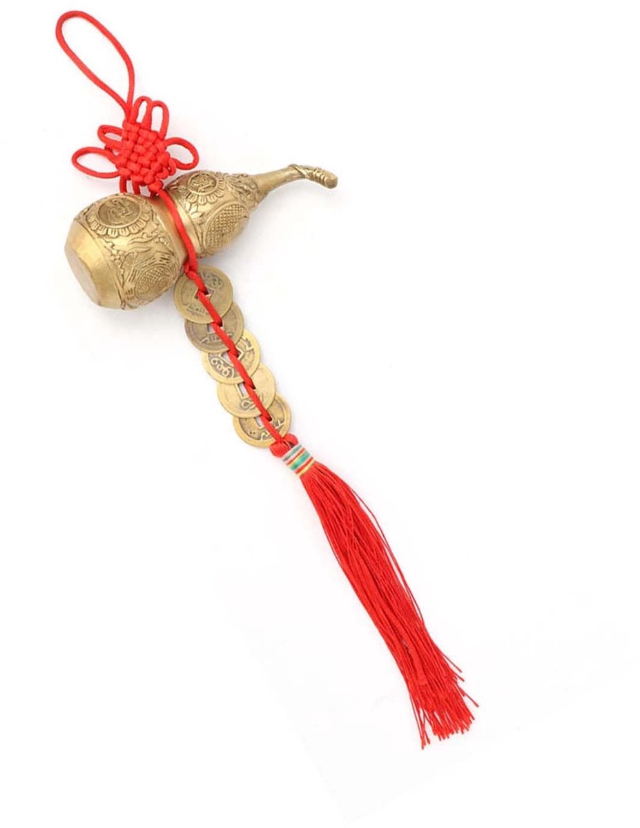 Dailygoods- Wu Lou duurzaam geluk - Geluksbrenger - Auto hanger - Decoratie - Cucurbit kalebas - Pech verdrijven - Hoge kwaliteit