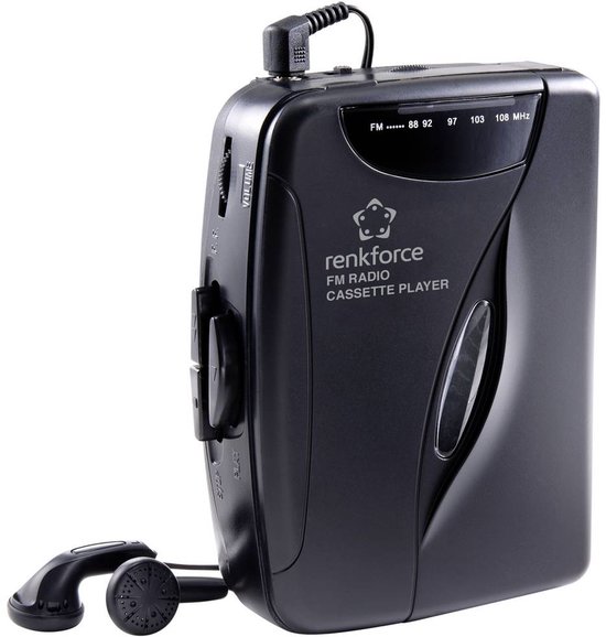 Renkforce RF-CP-150 Draagbare cassettespeler Zwart
