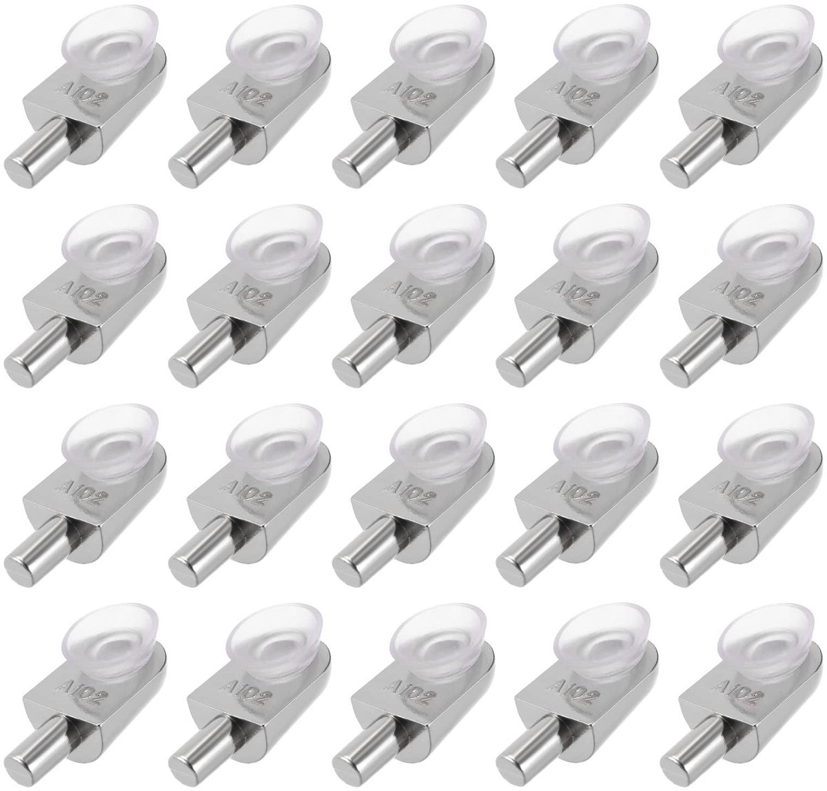 Dailygoods - Plank Ondersteuning Pinnen 20 Stuks voor 9 mm Dikte