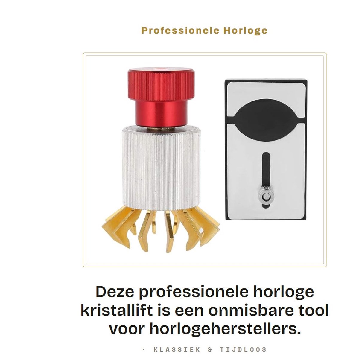 Dailygoods- Horloge Kristal Lift Professioneel - Horloge Opener Gereedschap - Horloge Kunststof Lift - Reparatie Tool - Verstelbare Basis - 100% Nieuw