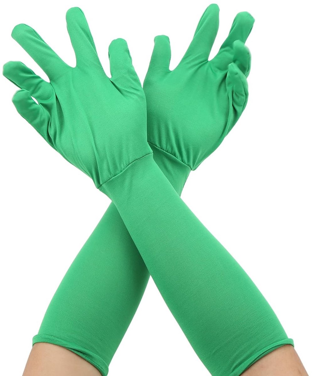 Dailygoods- Green Screen Handschoenen - 2 Stuks - Universele Chromakey - Onzichtbare Effecten - Ademend/Melkzijde Materiaal - Flexibel/Duurzaam - Chroma Key Handschoenen
