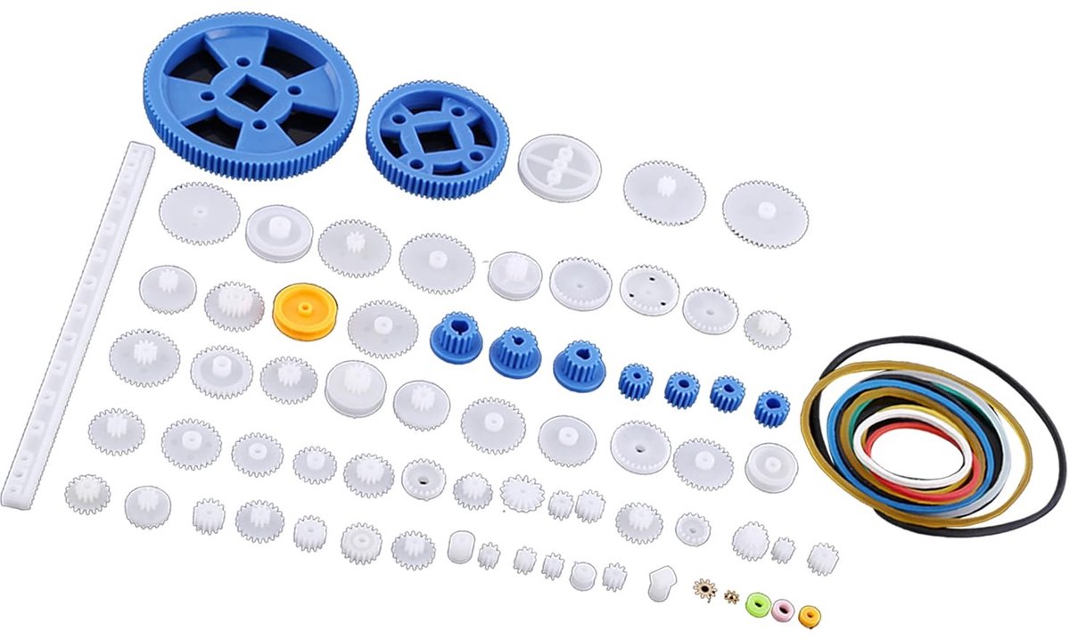 Dailygoods- Tandwielset 80 Soorten - Kunststof Modelbouw - Reserveonderdelen - Doe-het-zelf RC - Mini-tandwielset - Eenvoudig te gebruiken - Modelbouwonderdelen