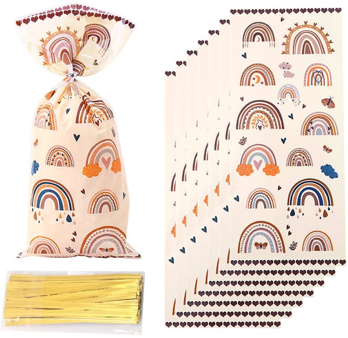 Dailygoods - 100 Stuks Koekjeszakjes voor Bakkerij en Cadeaus