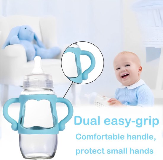 Dailygoods- Babyfles-Handgrepen 3 Stuks - Siliconen Flesgreep - Flessenhouder voor Kinderen - Kleine Handgreep - Compatibel met Dr. Brown Flessen - Fleshouder van Dailygoods — afbeelding 5