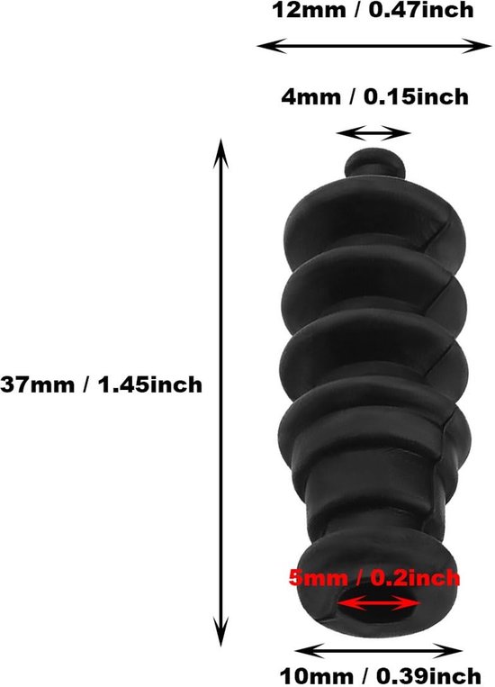 Dailygoods - Waterdichte Push Rod Rubber Seal - Vervanging voor RC Boot - Zwart - Rubber Balg - 5 Stuks - Geschikt voor Elektrische en Methanol Boten van Dailygoods — afbeelding 4