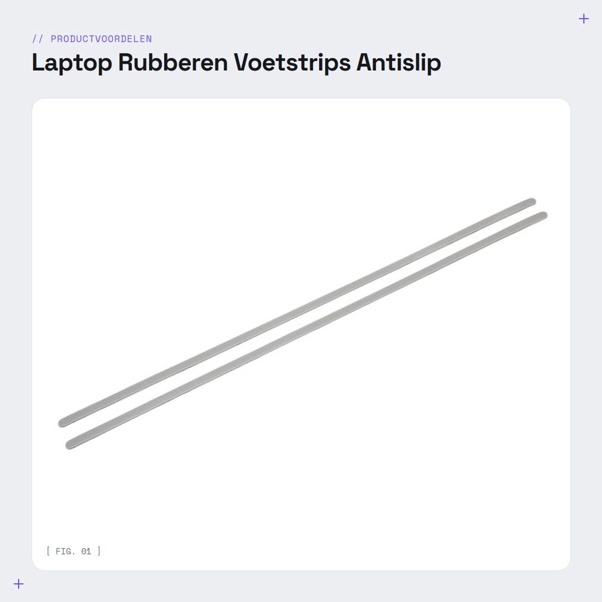 Dailygoods- Voetstrip Antislip - Bumpervoetstrip - Rubberen Voetstrips - Vervangende Voetstrips - 2 Stuks - Inclusief Gereedschapsset - Laptopvoetjes