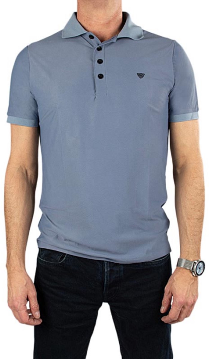 Shirt Vincere Technical Pique Polo Men - 48/M - Vintage Blue