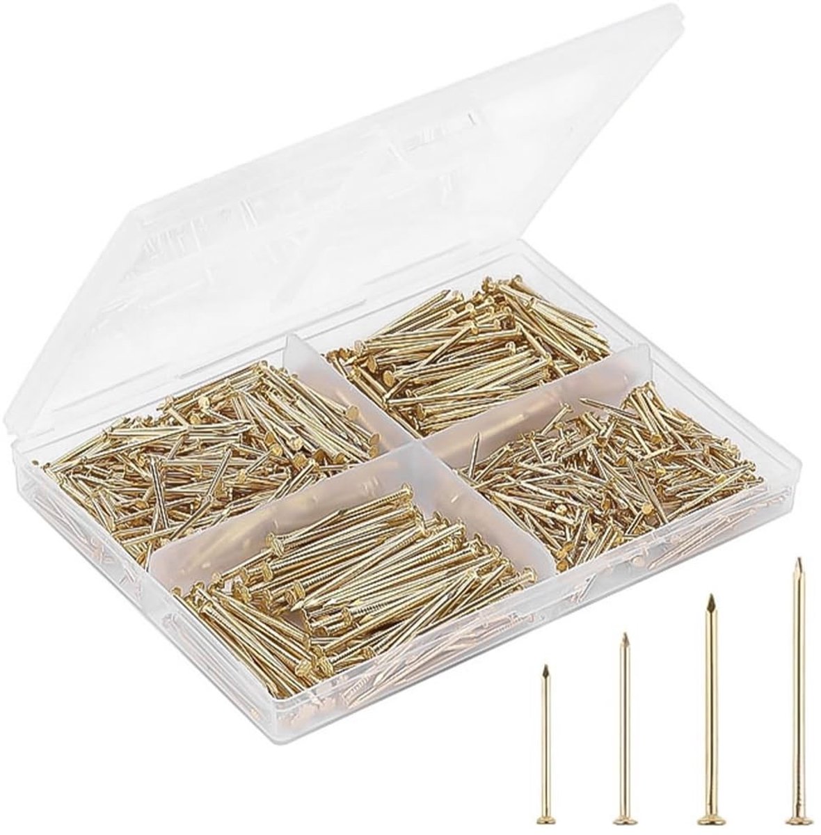 Dailygoods- Platte Kop Nagels 200 Stuks - Sterke Constructie - Geschikt voor Hout - Doe-Het-Zelf Projecten - Fotolijst Decoratie - Scherpe Punt - Spijkers