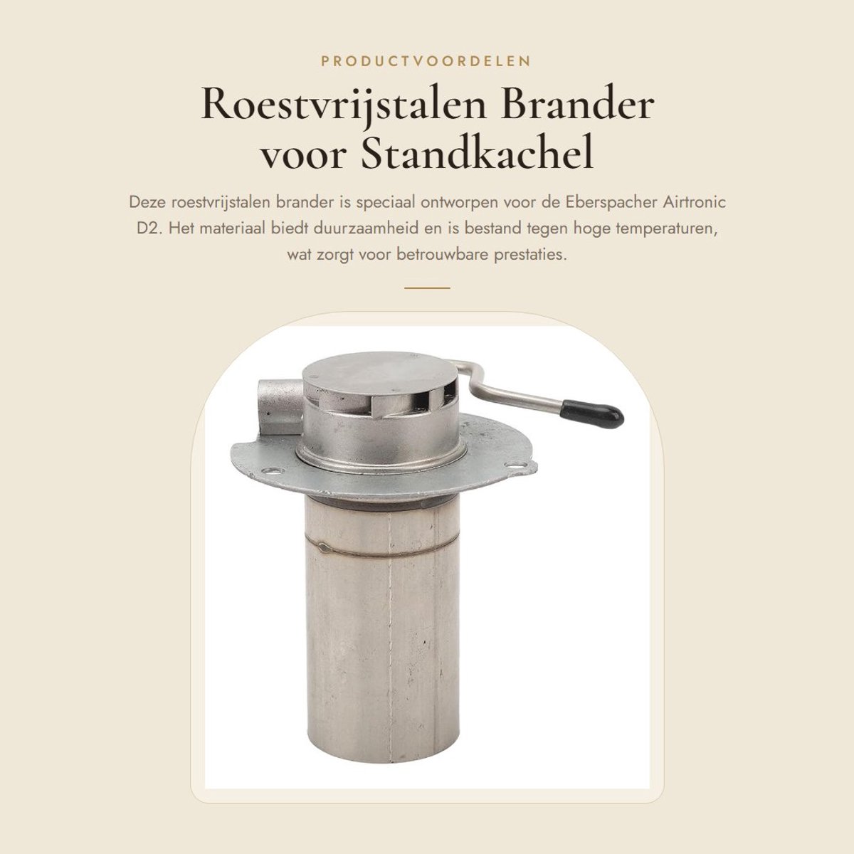 Dailygoods- Brander Roestvrij Staal - Standkachelbrander