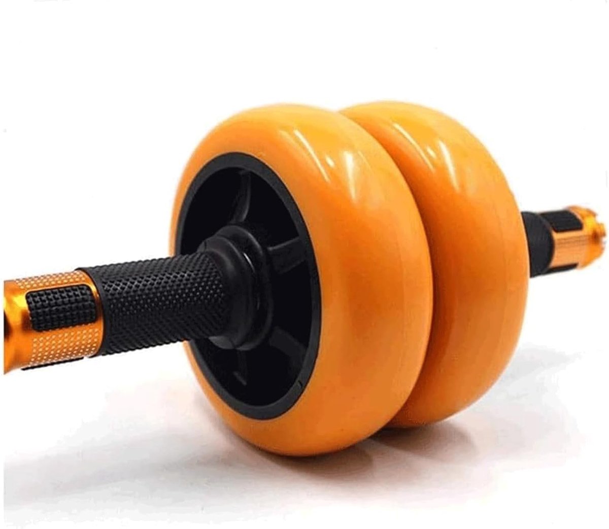 Buikspierroller Dubbel Wiel - Fitness Wiel - Core Training - Stil En Geluidloos - Niet Gespecificeerd - Zwart