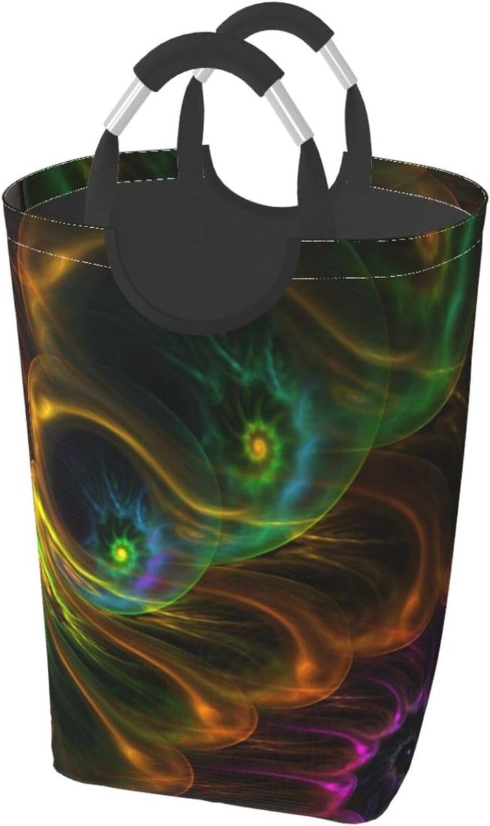 Gekleurde Bloem Wasmand Opvouwbare Organizer Vuile Kleding Opslag Waterdicht Oxford Doek 50 Liter Capaciteit Multicolor