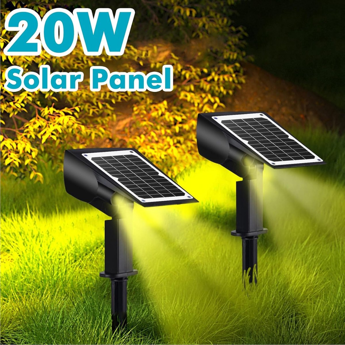 Draagbaar Zonnepaneel - Zonneoplader - Verlichting Opladen - Hoge Conversie - 20 Watt - Zwart