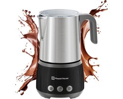 Melkopschuimer - Opschuimer - Koffie Drankjes Maken - 4-in-1 Functies - 500 ml - Zwart Grijs